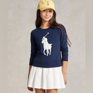 Polo by Ralph Lauren Navy and White Kids Casual Dress